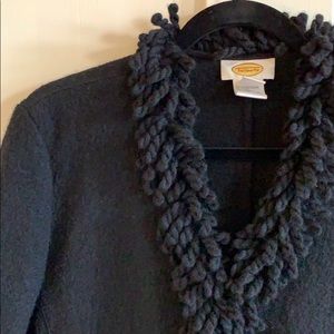 Like new, Talbots wool jacket w/twisted fringe